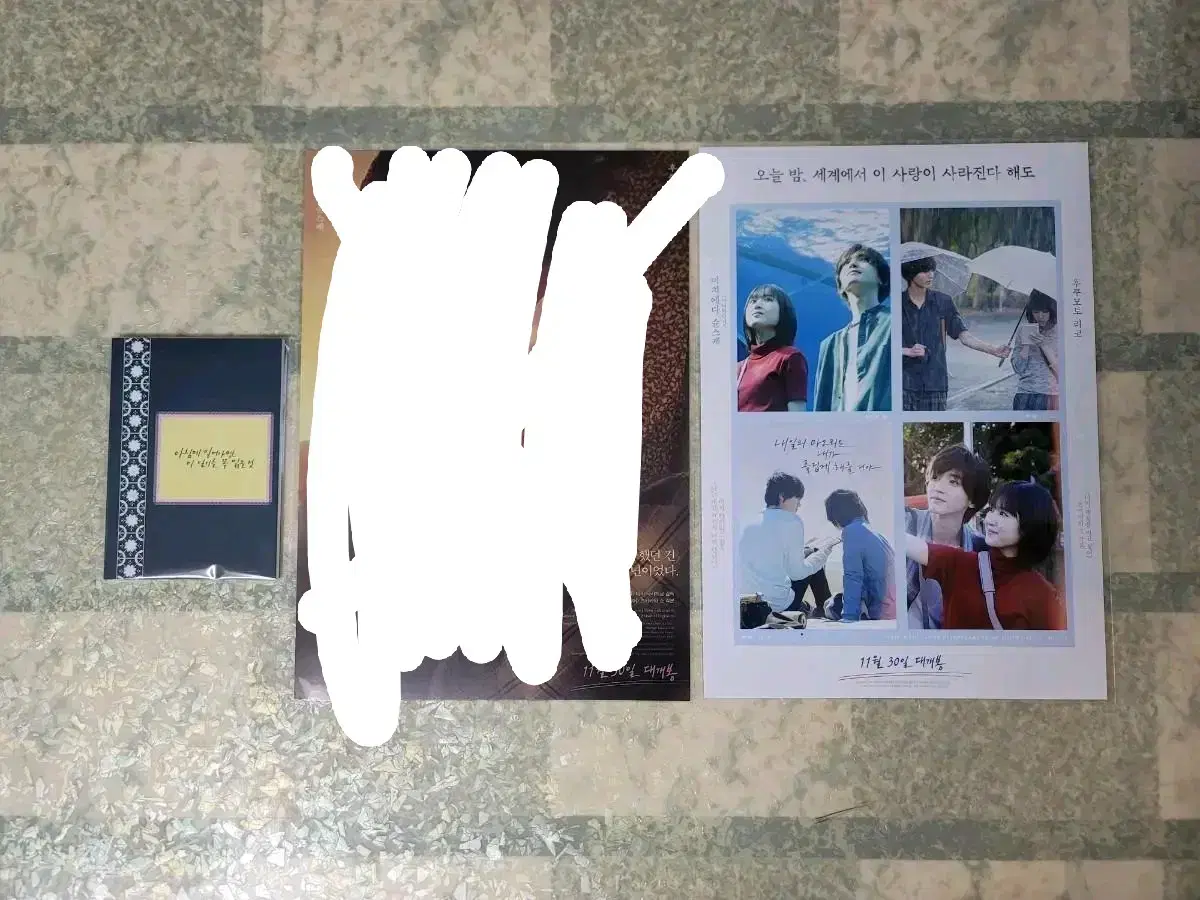 오세이사 오늘밤 세계에서 이 사랑이 사라진다해도 마오리의 일기장 포스터
