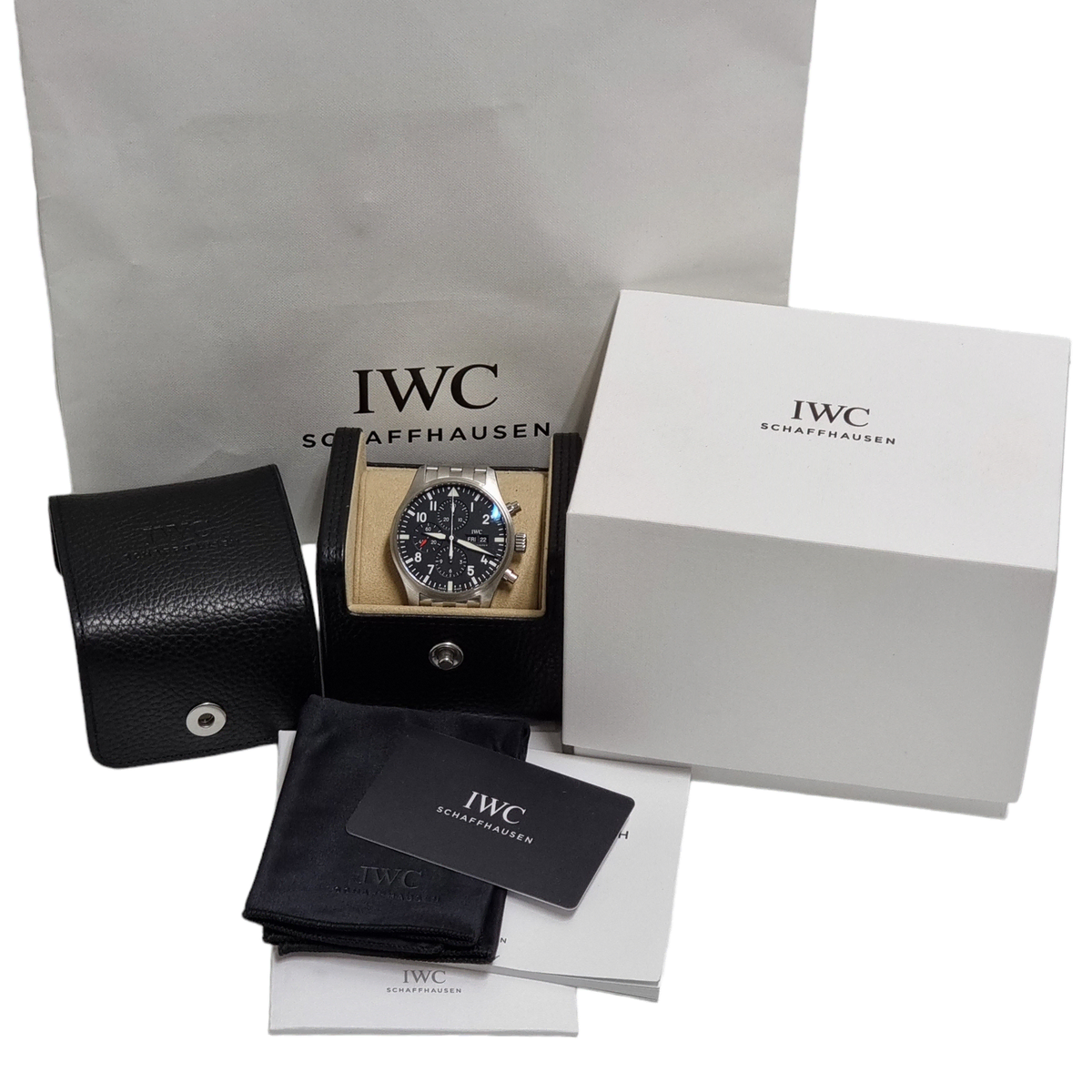 [43mm] 어포드 IWC 파일럿 워치 크로노그래프 검판 22년