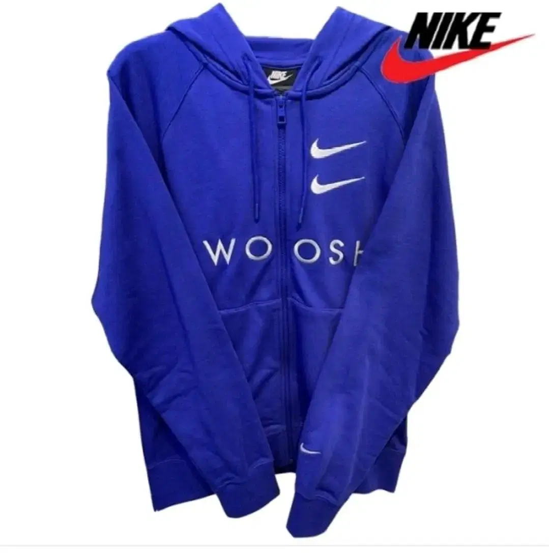 (New) 100 Nike Doubleswoosh Hooded Zip Up Jacket (Bloo)