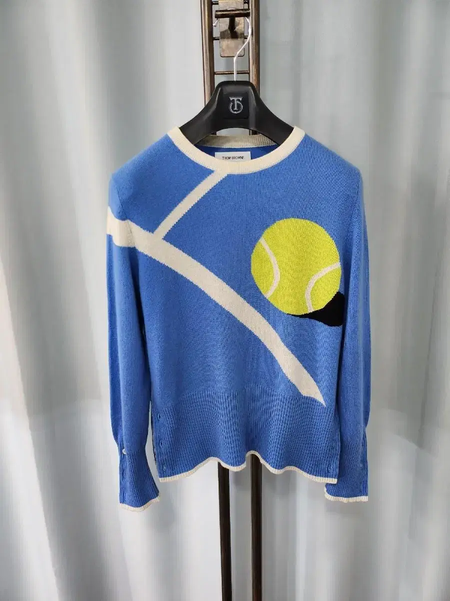 Thom Browne Cashmere Tennis Ball Three-Wire Hidden-Incision Knit 1