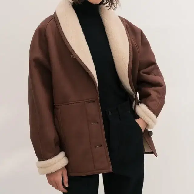 르 le shawl collar shearing jacket