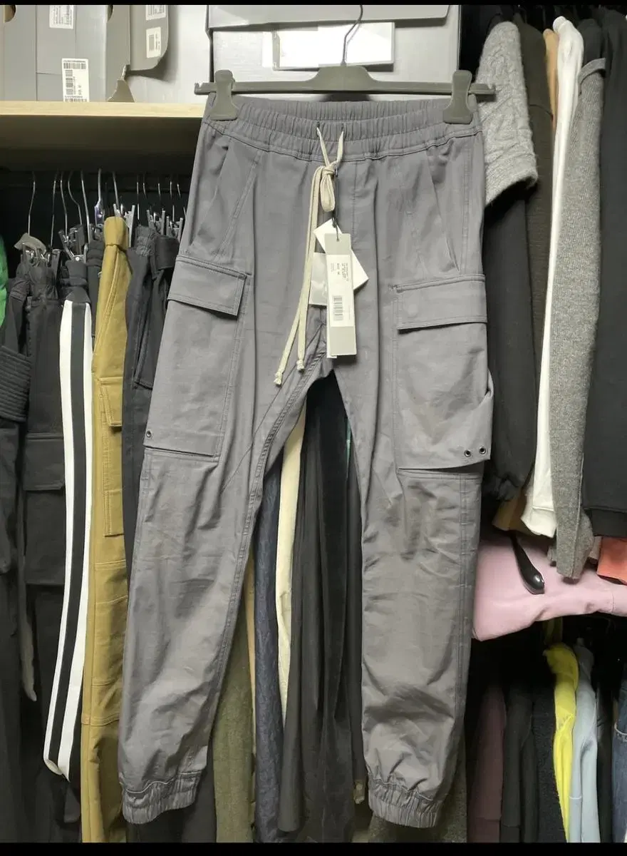 Rick Owens cargo jogger pants for sale.