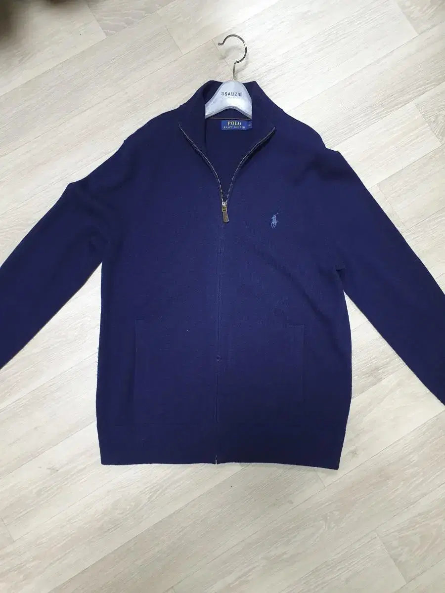 Polo wool full zip knit