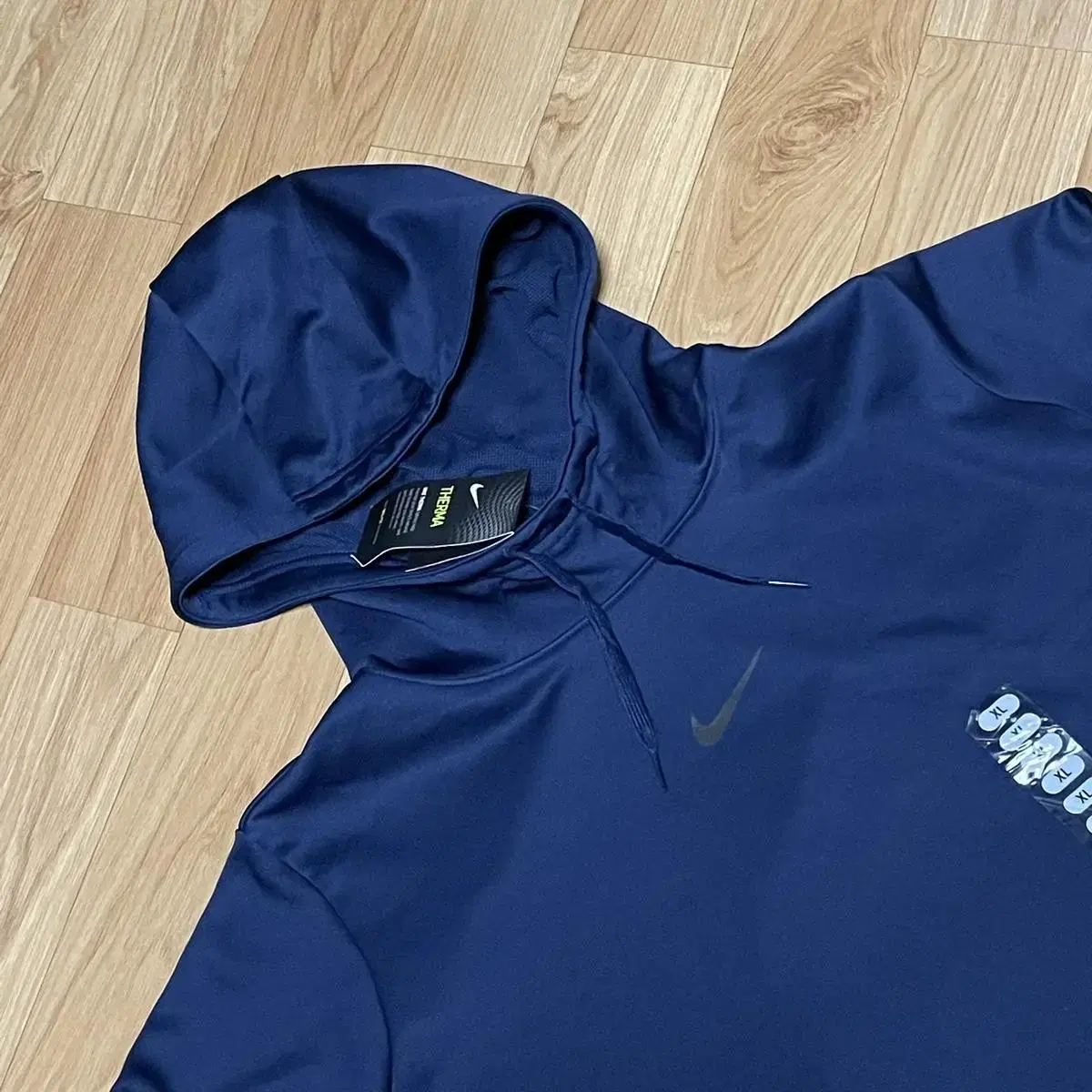 (NEW) [L] Nike Navy Jersey Hoodie