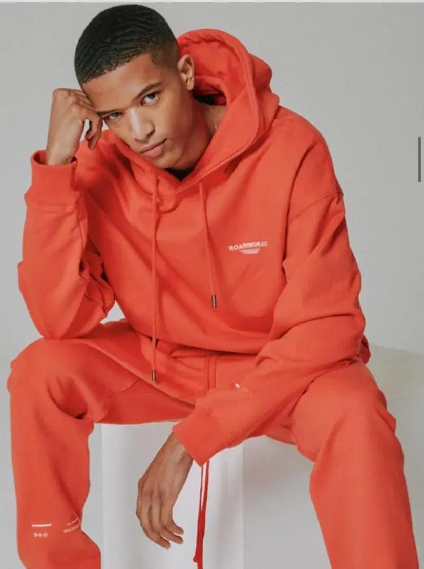 Roaring Ladd Sweat Hoodie Setup Coral Orange XL