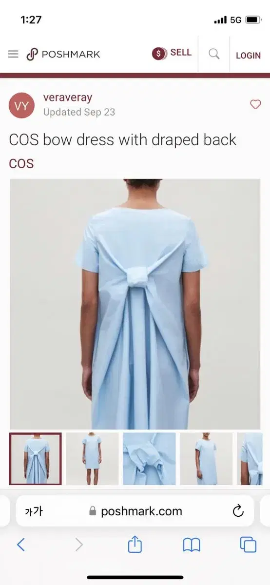 (New product) cos ONEPIECE bow draped dress