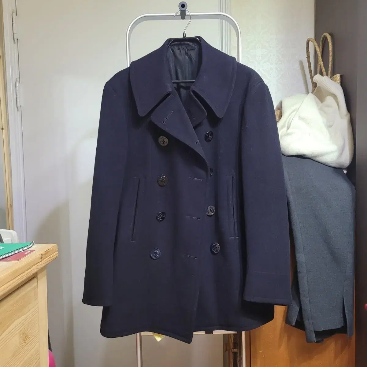 40's WWII  Kersey Wool Pea Coat 커지울 피코트