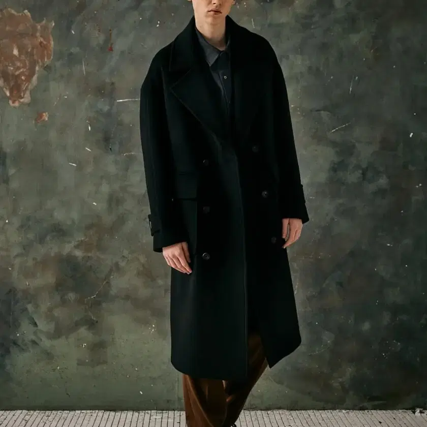 WOOSEOK WOOSUK Big Pocket Double Coat Black Size 1 wooseok-woosuk-big-pocket-double-coat-black-size-1