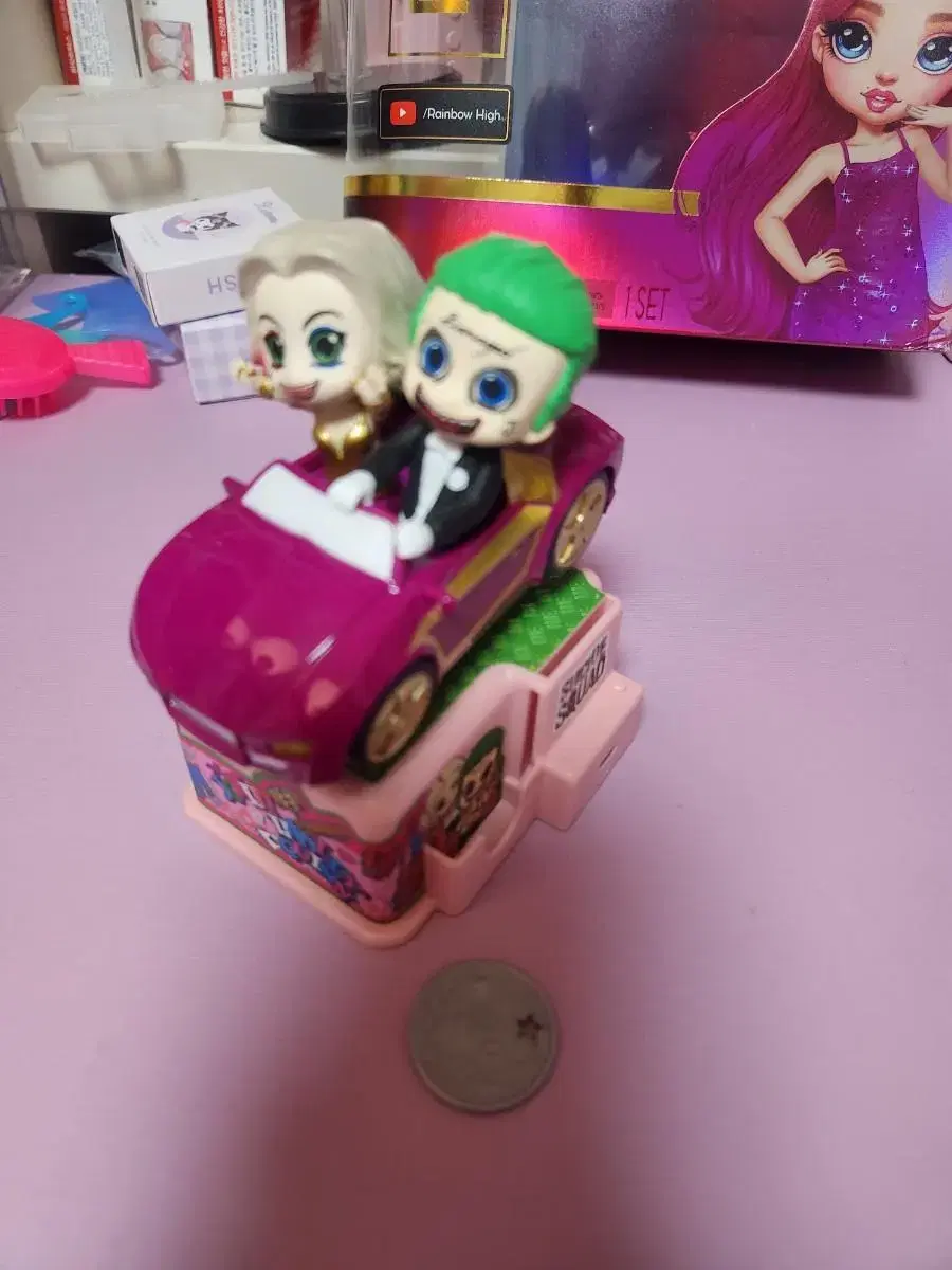 Harlequin Joker Couple Car Figures