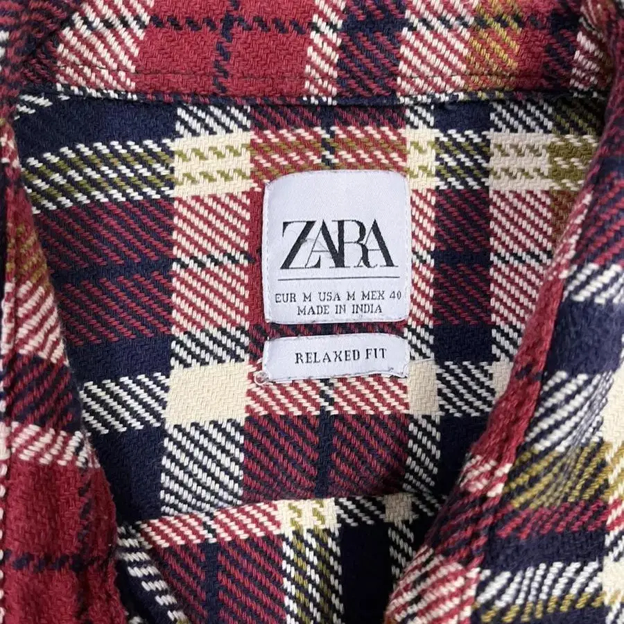 ZARA 자라 체크 셔츠 M 오버핏