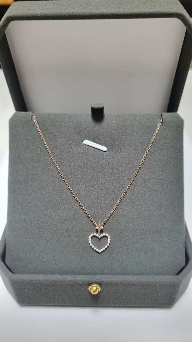 14K Heart Cross Necklace