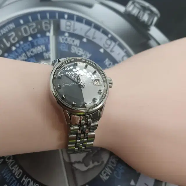 빈티지 Rado Starliner 여성용 자동메탈 시계