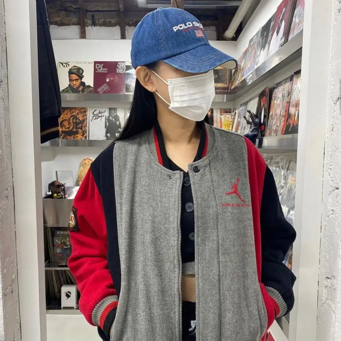 90s nike jordan 나이키 조던 울 바시티자켓