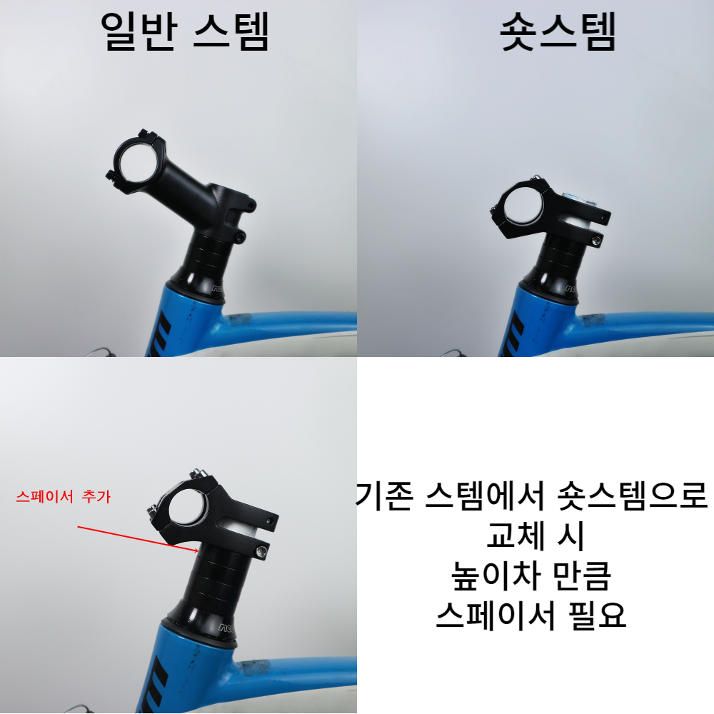 자전거브랜딩 숏스템 짧은스템 31.8mm 25.4mm 오버 일반 사이즈