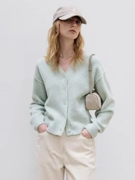 레이스 rrace Boucle Cardigan Mint