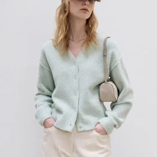 레이스 rrace Boucle Cardigan Mint