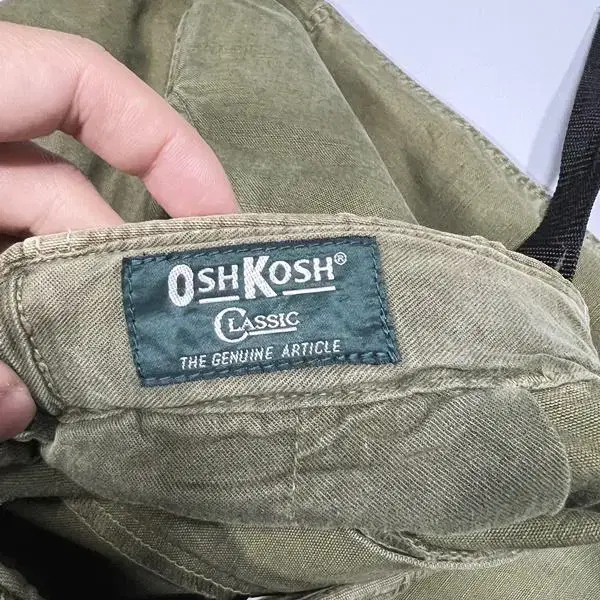 OSH KOSH 오시코시 카키 아메카지 밴딩팬츠(L)