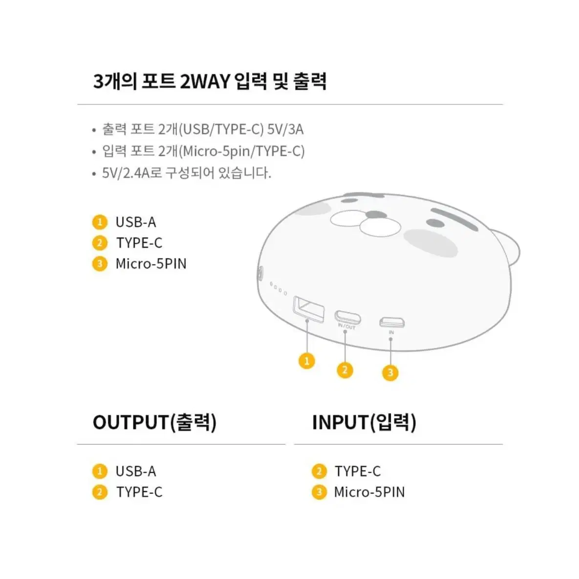 새상품)라이언보조배터리