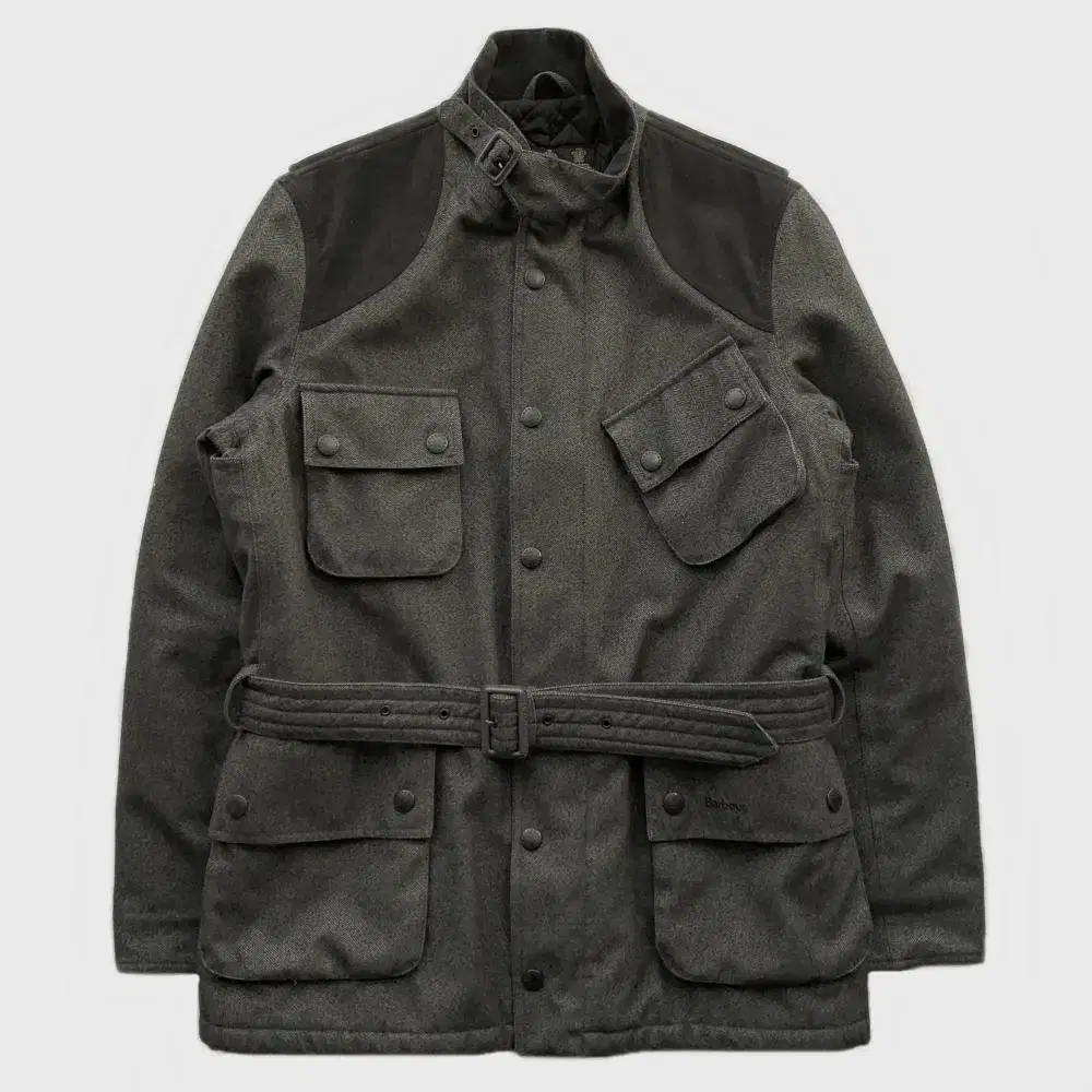 (L) Barbour Herringbone Belted Jacket L