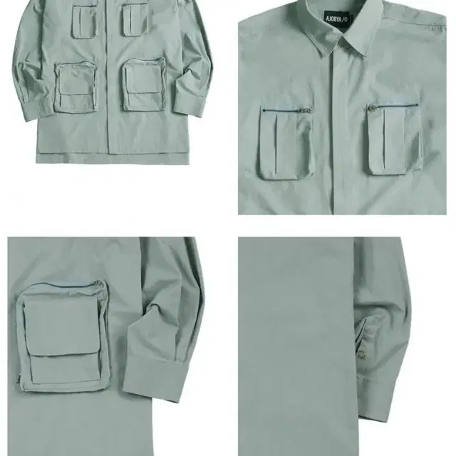 아조바이아조 Oversized Fisherman Shirt (Mint)