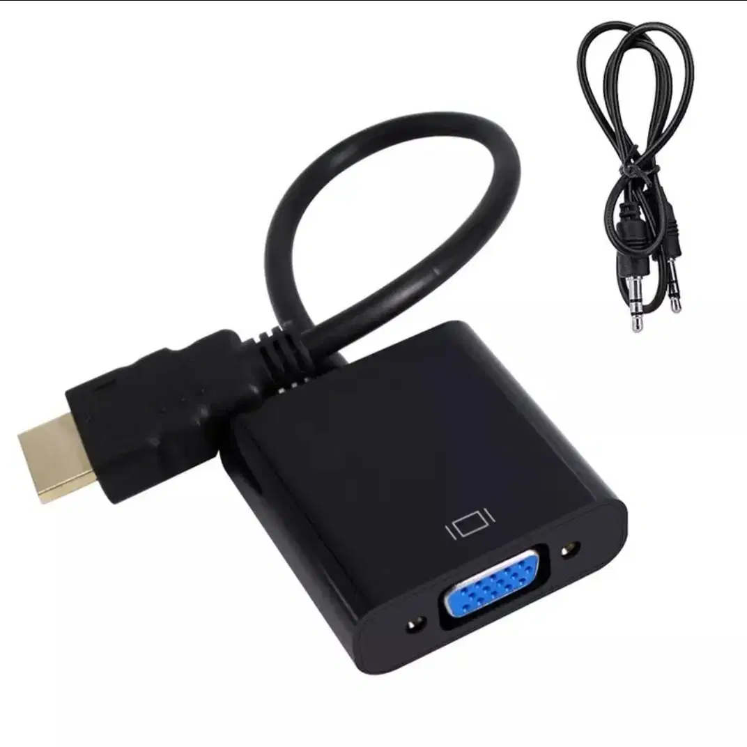 2일배송 hdmi to vga 1080p 컨버터 케이블