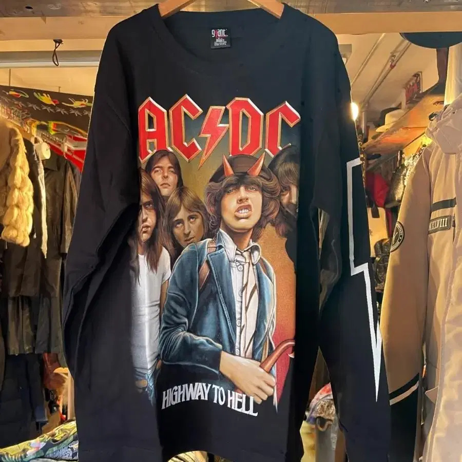 acdc 락티셔츠 긴팔티 L