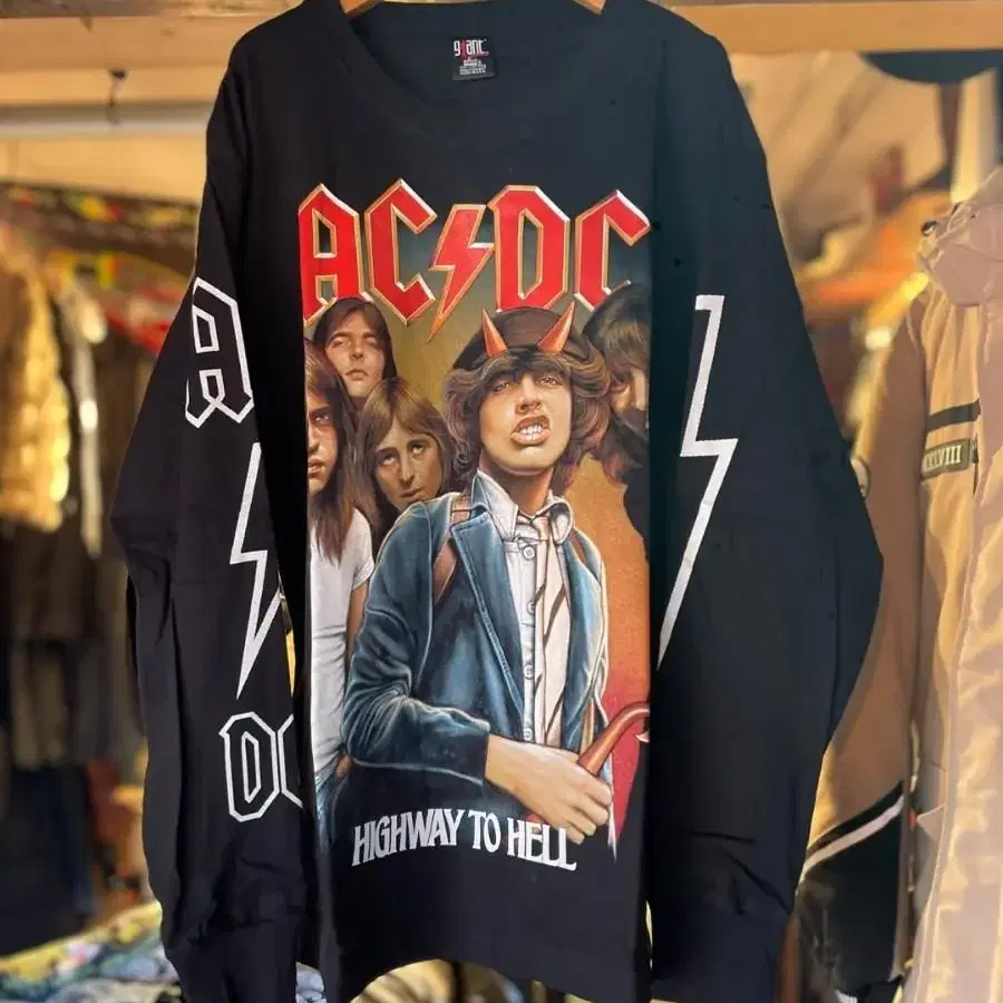 acdc 락티셔츠 긴팔티 L