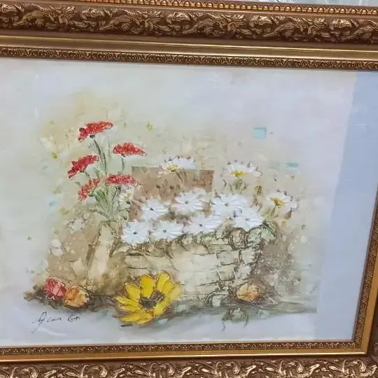 작가 유화그림 액자