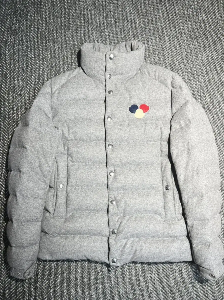 Size 4 Moncler Breval Wool Fabric Triple Logo Padding