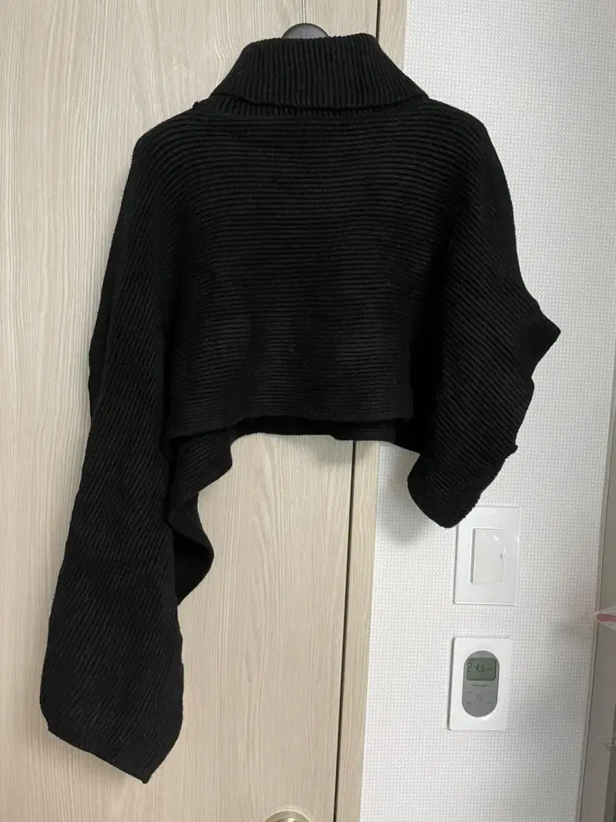 Black Diagonal Polar Knit