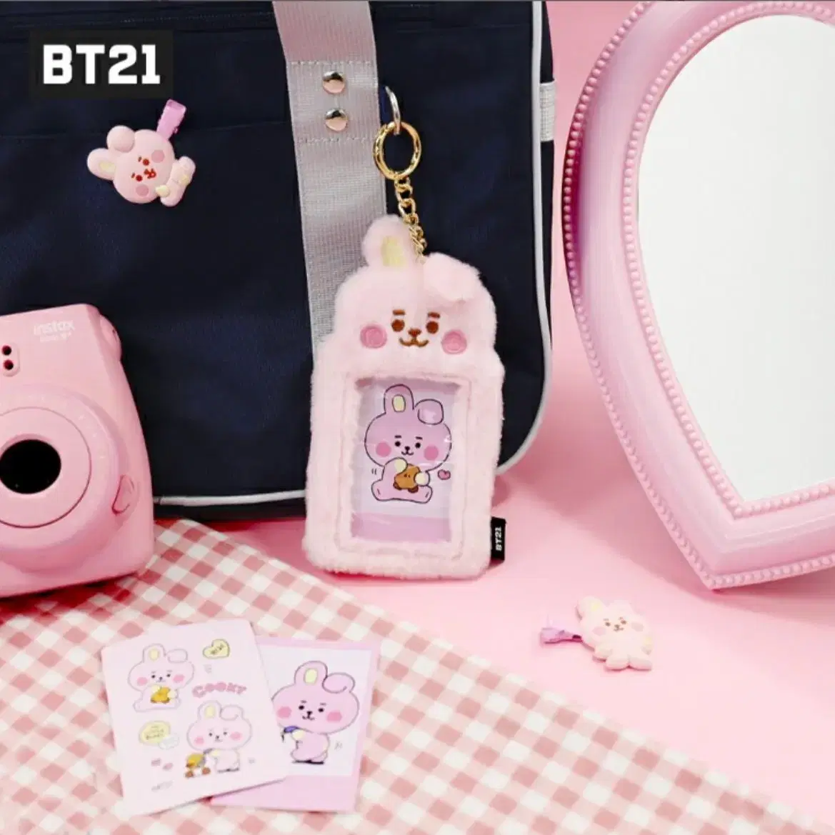 BT21 일본 후와후와 RJ 알제이 쿠키 털 포카 홀더 미개봉 새제품