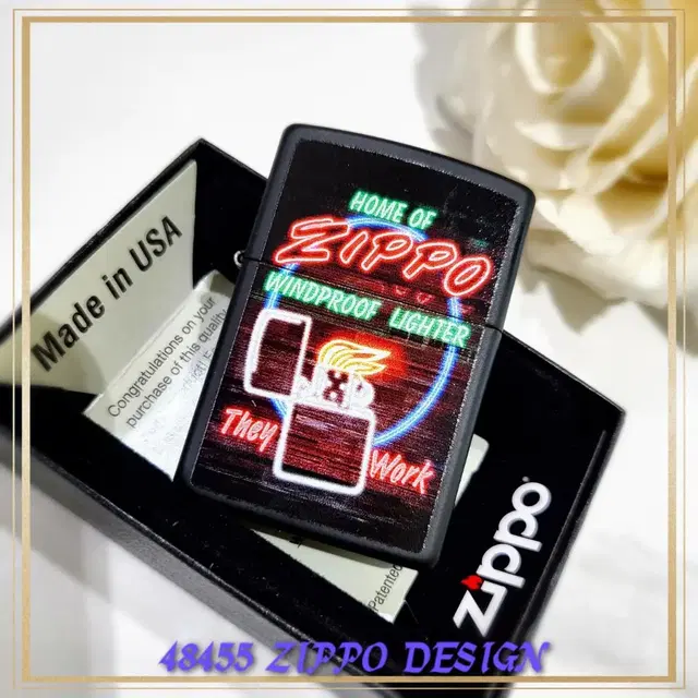 정품 48455 ZIPPO DESIGN 미개봉 새 지포라이터