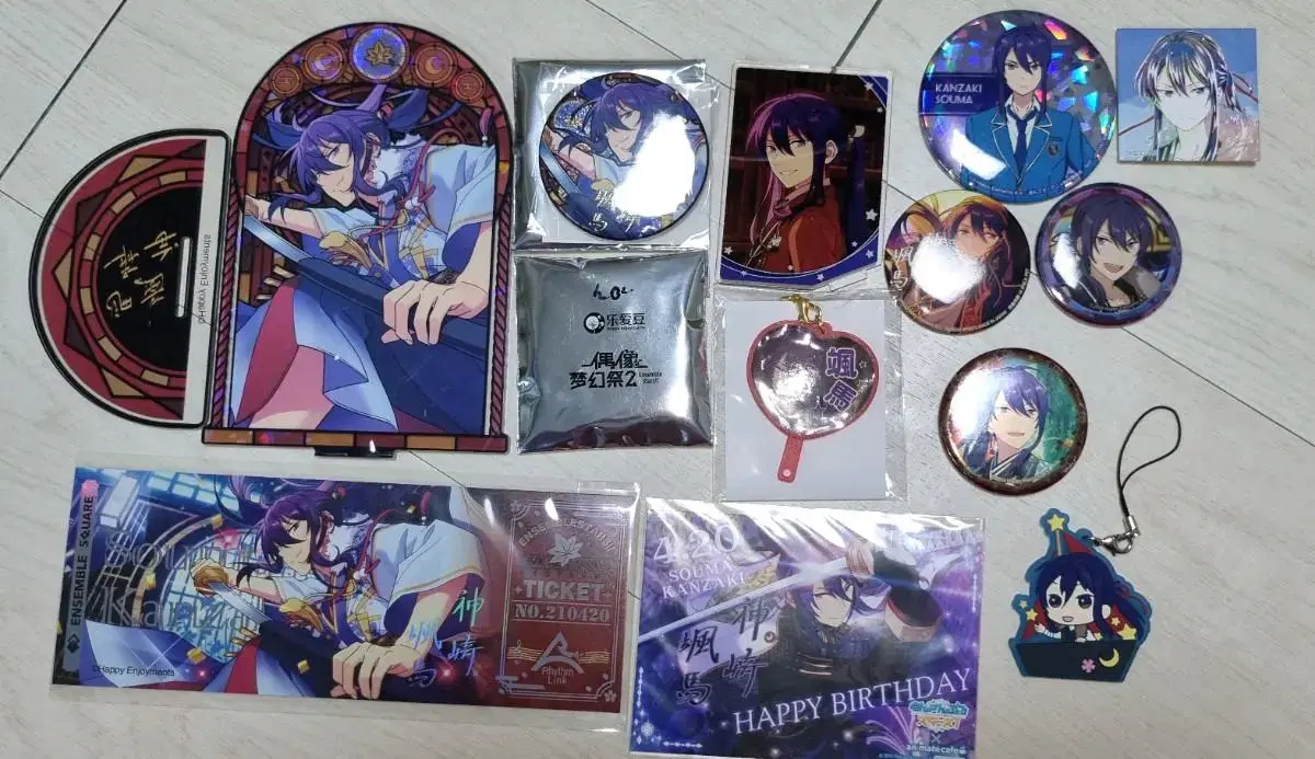 Angsta Kanzaki Soma acrylic Sugle birthday keyring Shigwang Badge merchandise wts sells