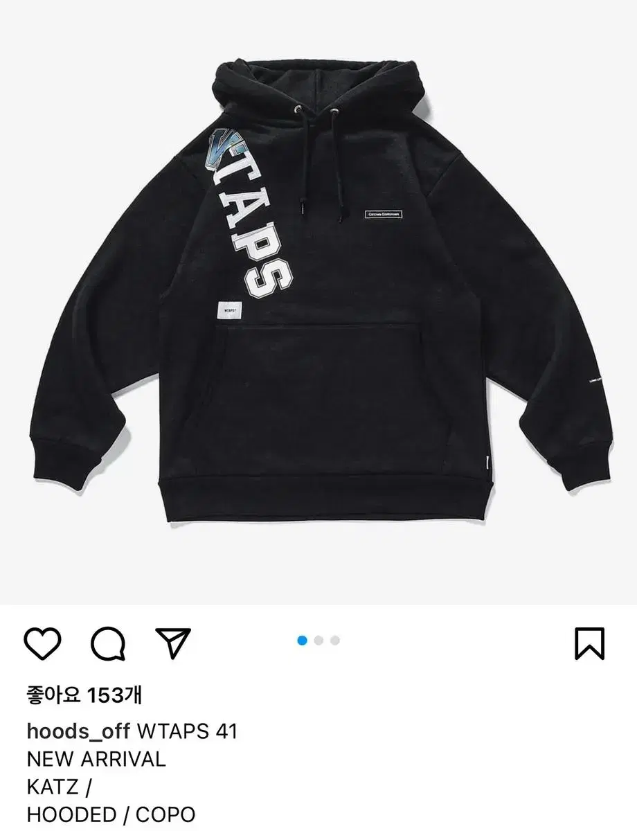 [M] WTAPS 20AW KATZ / HOODED / BLK