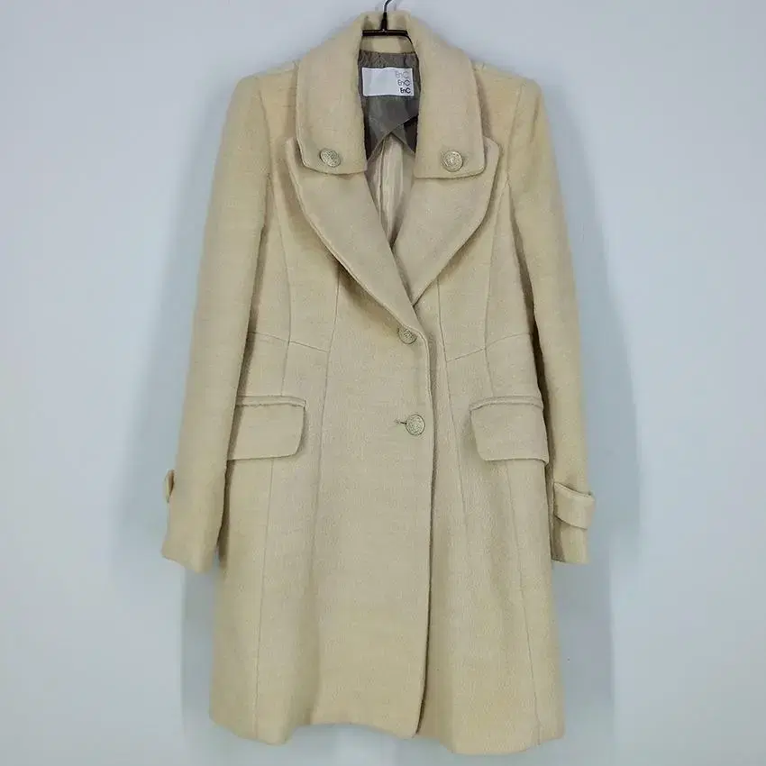 Women's Soft Alpaca Wool Coat Light Yellow (HU19394)