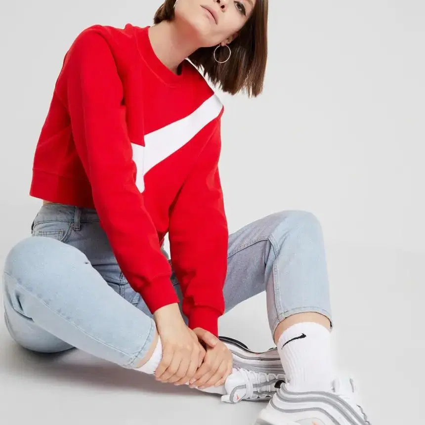 NIKE W NSW BIG Swoosh Cropped Sweatshirt