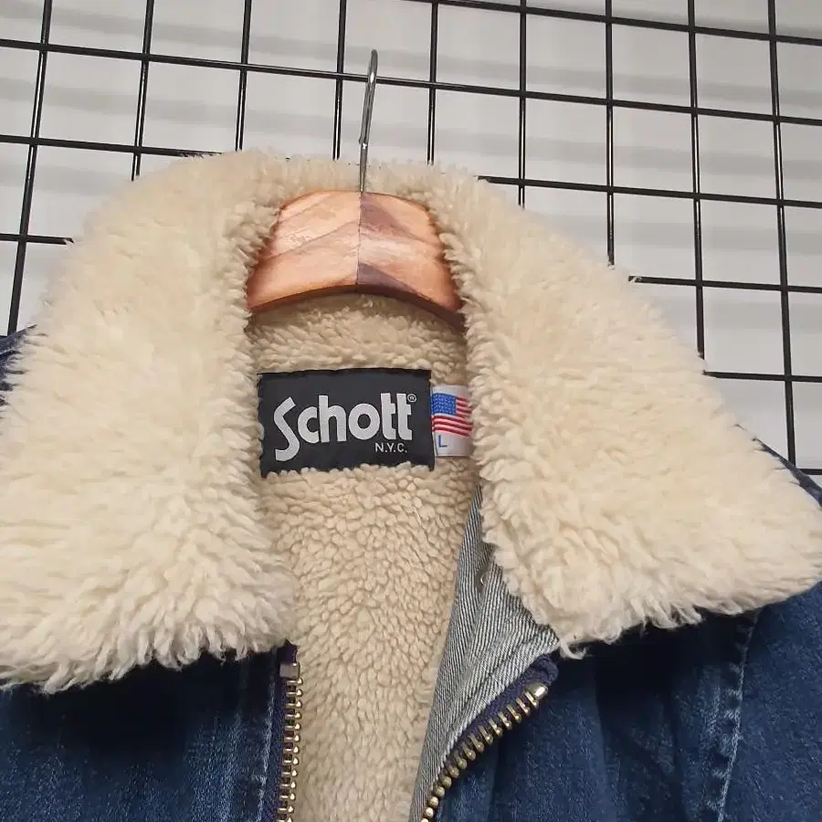 schott 쇼트 양털자켓