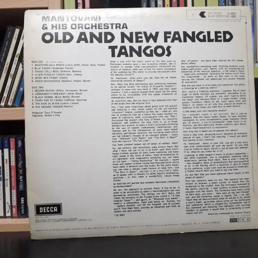 만토바니 LP Tangos