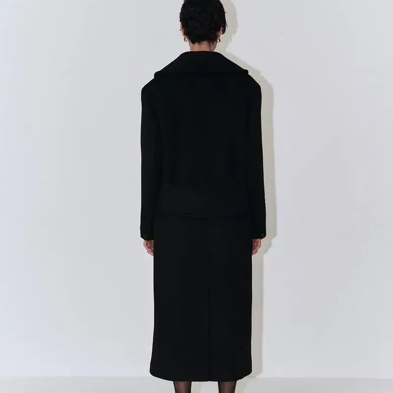 플로우먼 Cashmere Wool Single Coat (Black)