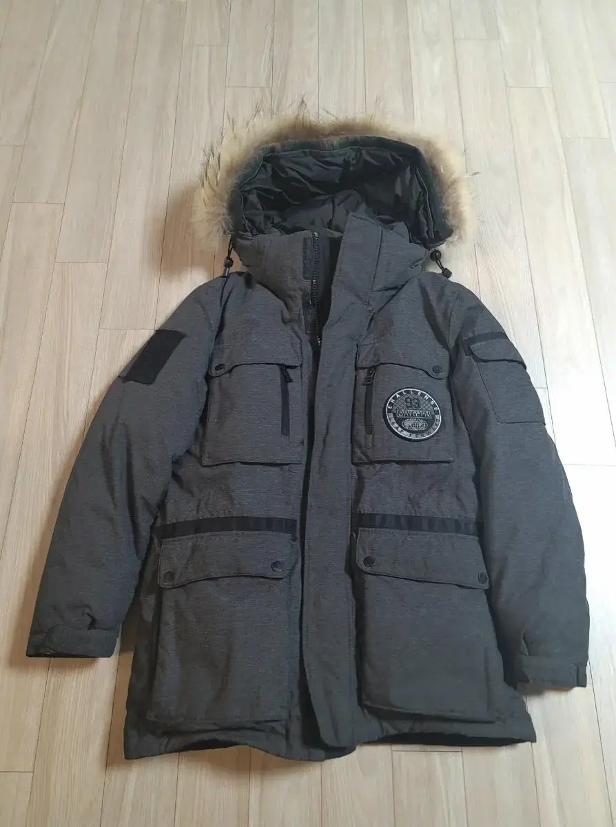 Duck down thermal lined short parka 95