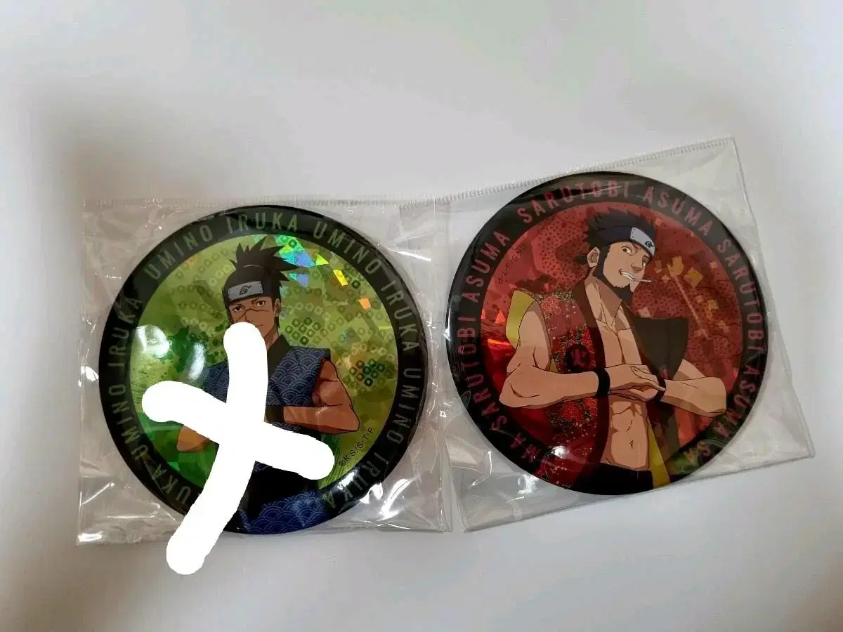 Naruto Asuma Iruka Can Badge Goods