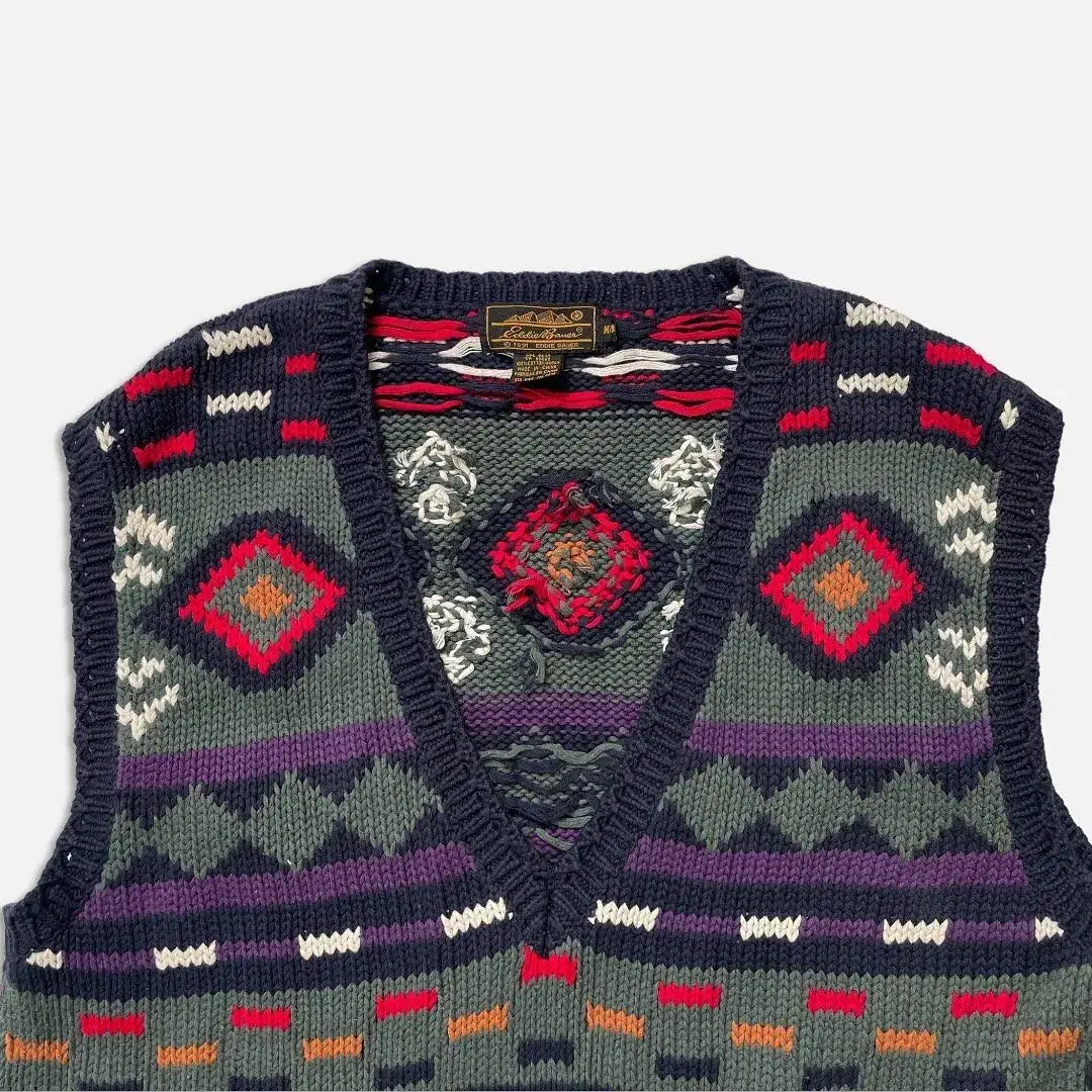 1990's Eddie Bauer Ethnic Knit Vest