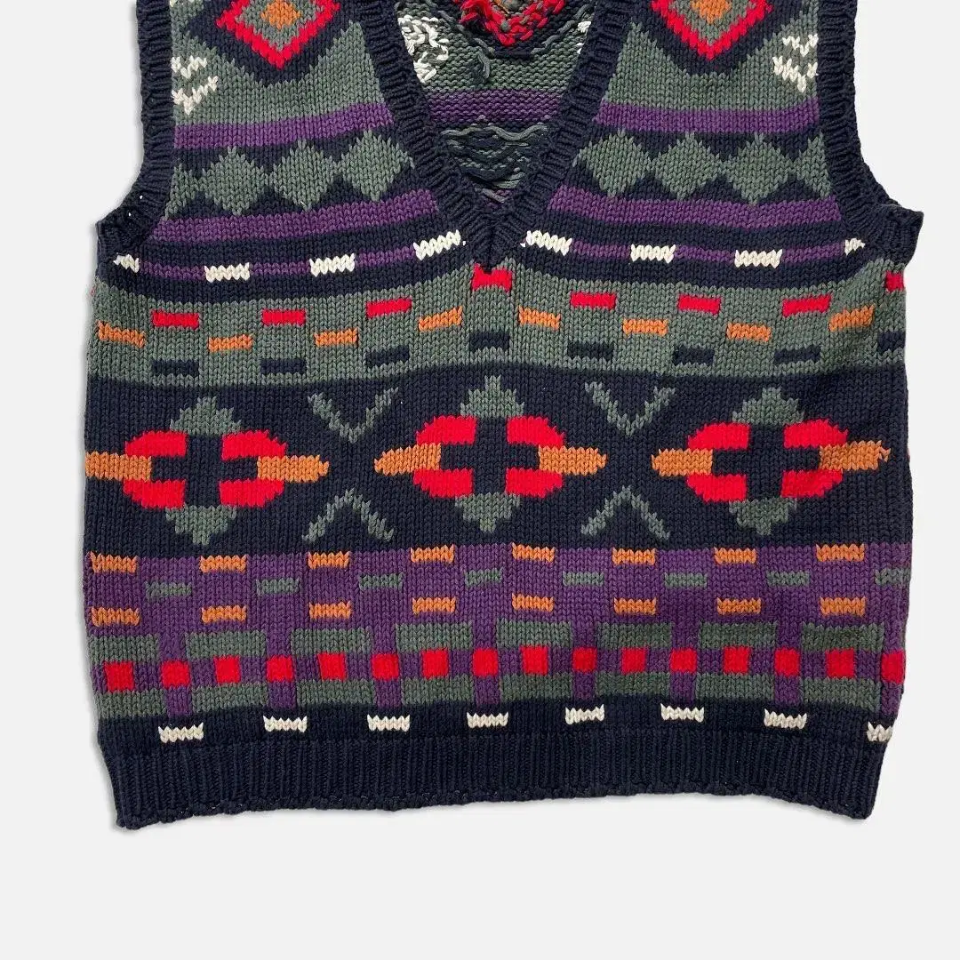 1990's Eddie Bauer Ethnic Knit Vest