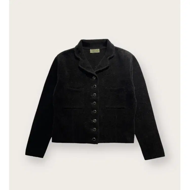 스튜디오심플멍 292 Velours Black Cardigan