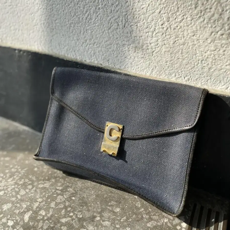 Old Celine Denim Clutch Bag