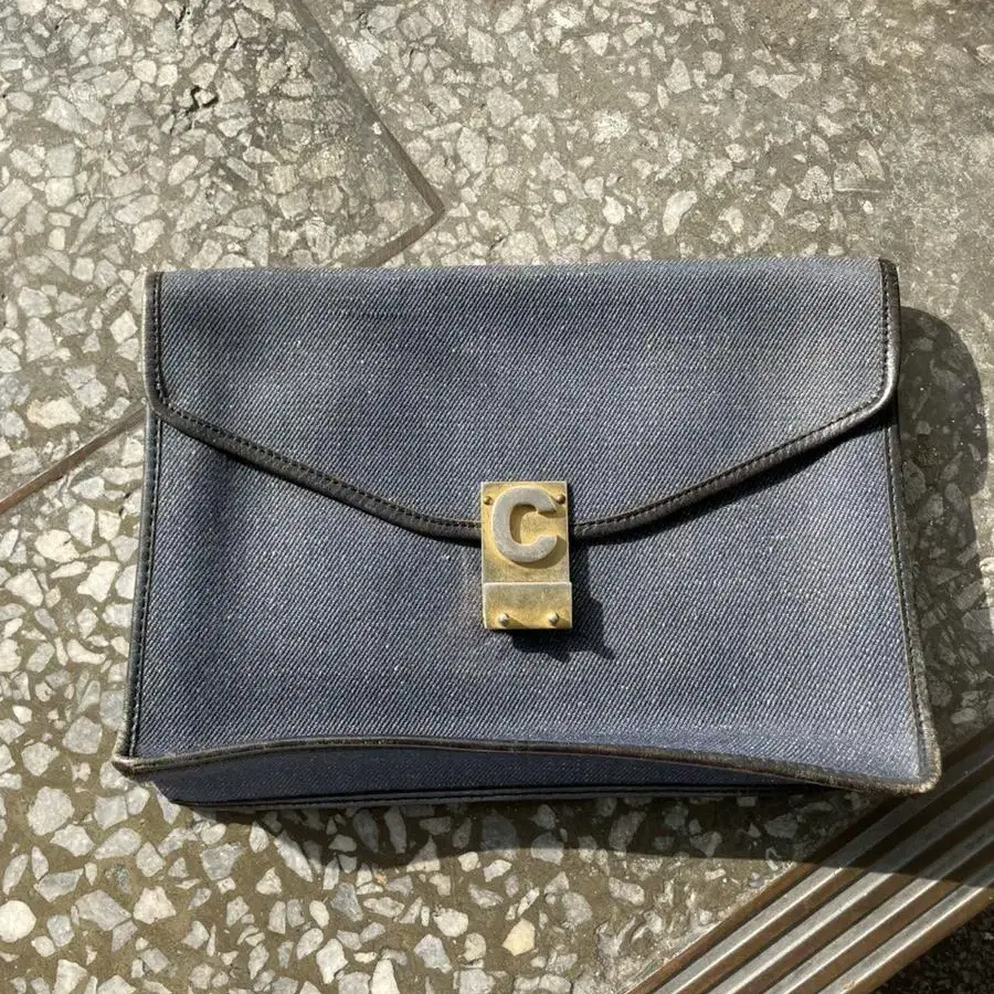 Old Celine Denim Clutch Bag