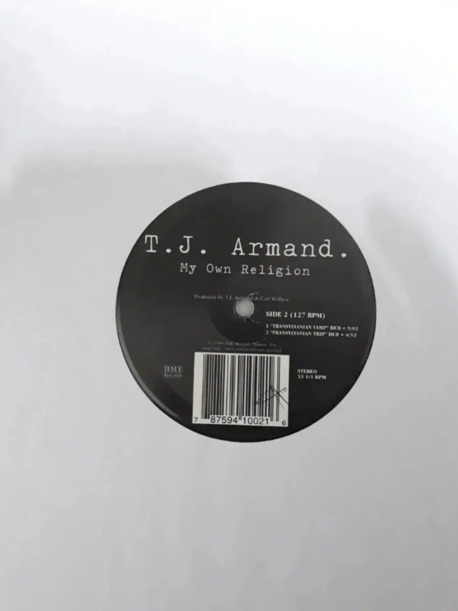 일렉트로닉 하우스 T. J. Armand 미국오리지널 12인치싱글 바이닐