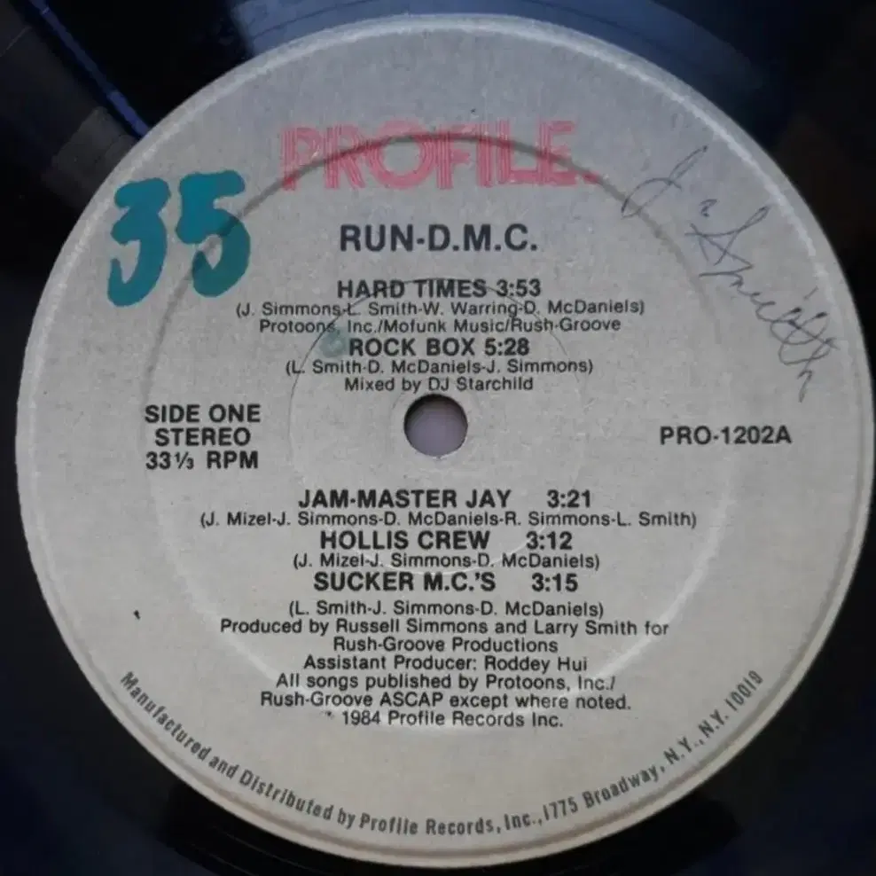 흑인음악 올드스쿨 힙합 고전 Run-D.M.C. 미국반 엘피 바이닐 lp