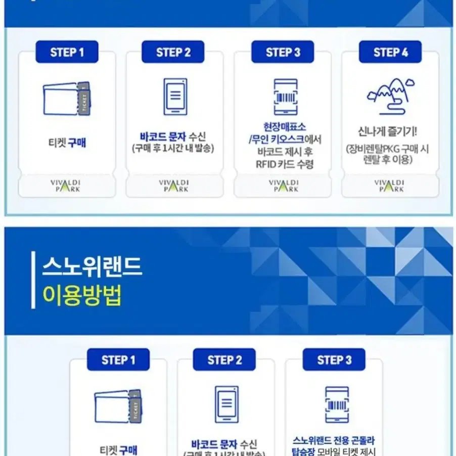 (당일가능)비발디파크 리프트권 타임패스 장비렌탈