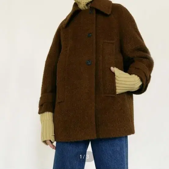 메종마레 fancy wool half coat [camel]